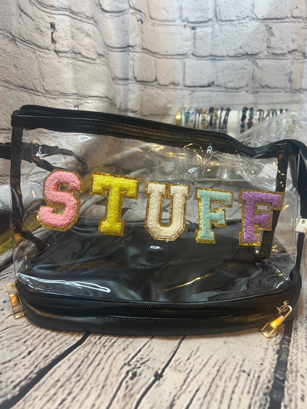 💄Black and Clear Cosmetic Bag